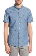 Men's Bonobos Slim Fit Shark Sport Shirt R - Blue