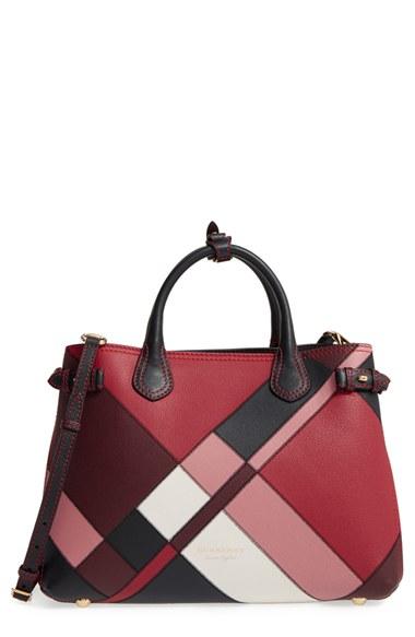 Burberry Medium Banner Patchwork Leather Satchel -