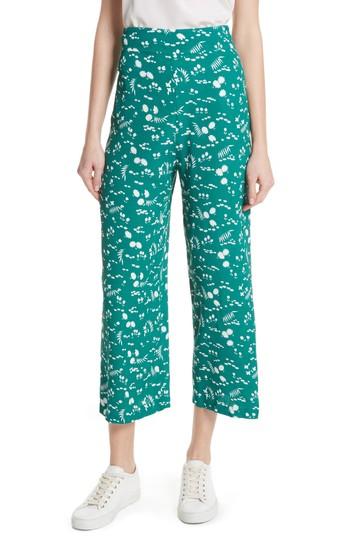 Women's Maje Floral Print Crop Pants - Ivory