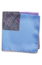 Men's Nordstrom Men's Shop Five Panel Silk Pocket Square, Size - Purple