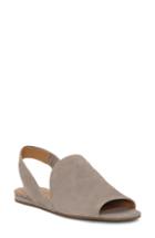 Women's Lucky Brand Georgeta Slingback Flat Sandal .5 M - Metallic
