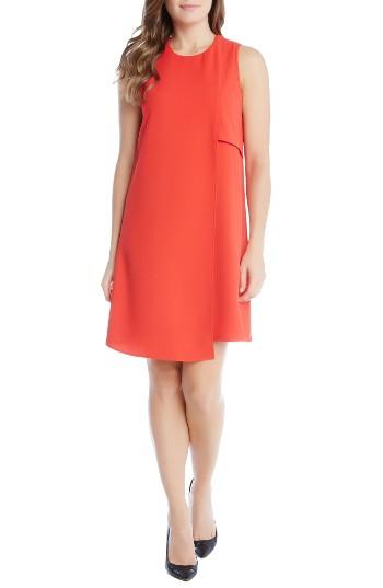 Women's Karen Kane Asymmetrical Shift Dress - Red