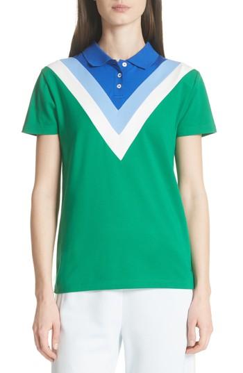 Women's Tory Sport Chevron Polo - Green