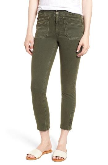 Women's Paige Hoxton High Waist Ankle Straight Leg Jeans - Green