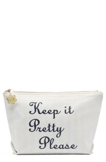 Draper James Keep It Pretty Please Canvas Pouch -