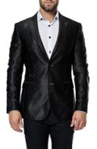 Men's Maceoo Elegance Black Cosign Sport Coat