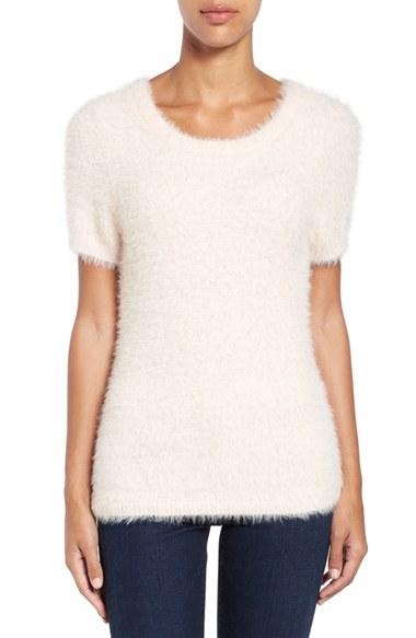 Women's Cece Eyelash Short Sleeve Pullover
