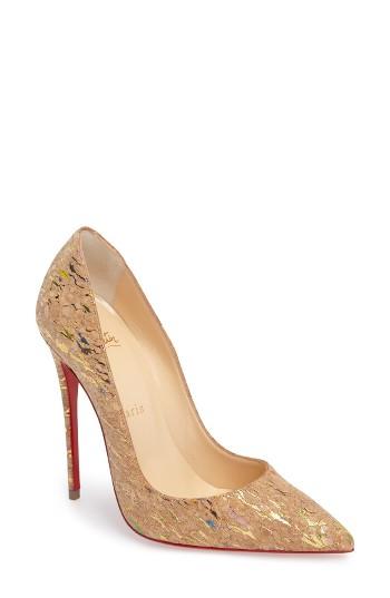 Women's Christian Louboutin 'so Kate' Pointy Toe Pump Us / 36eu - Beige