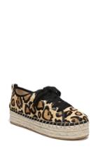 Women's Sam Edelman Celina Genuine Calf Hair Espadrille Flat M - Brown