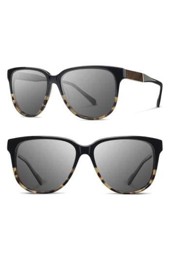Women's Shwood 'mckenzie' 57mm Polarized Sunglasses - Blossom/ Ebony/ Brown