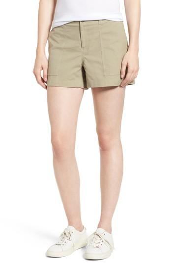 Women's Nordstrom Signature Patch Pocket Shorts - Green