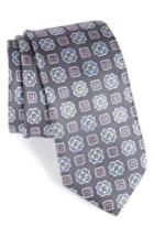 Men's Eton Medallion Silk Tie, Size - Grey