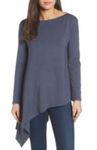 Women's Halogen Boatneck Asymmetrical Tunic - Grey