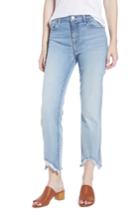 Women's 7 For All Mankind Edie Wave Hem Straight Leg Jeans - Blue