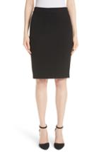 Women's Emporio Armani Wool Pencil Skirt Us / 46 It - Black
