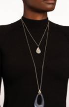 Women's Alexis Bittar Scattered Crystal Baguette Long Pendant Necklace