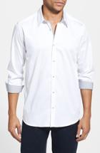 Men's Ted Baker London 'plancuf' Modern Slim Fit Stretch Sport Shirt (l) - White
