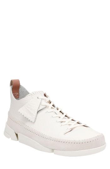 Men's Clarks 'trigenic Flex' Leather Sneaker M - White