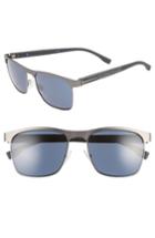 Men's Boss 57mm Rectangle Sunglasses - Matte Grey