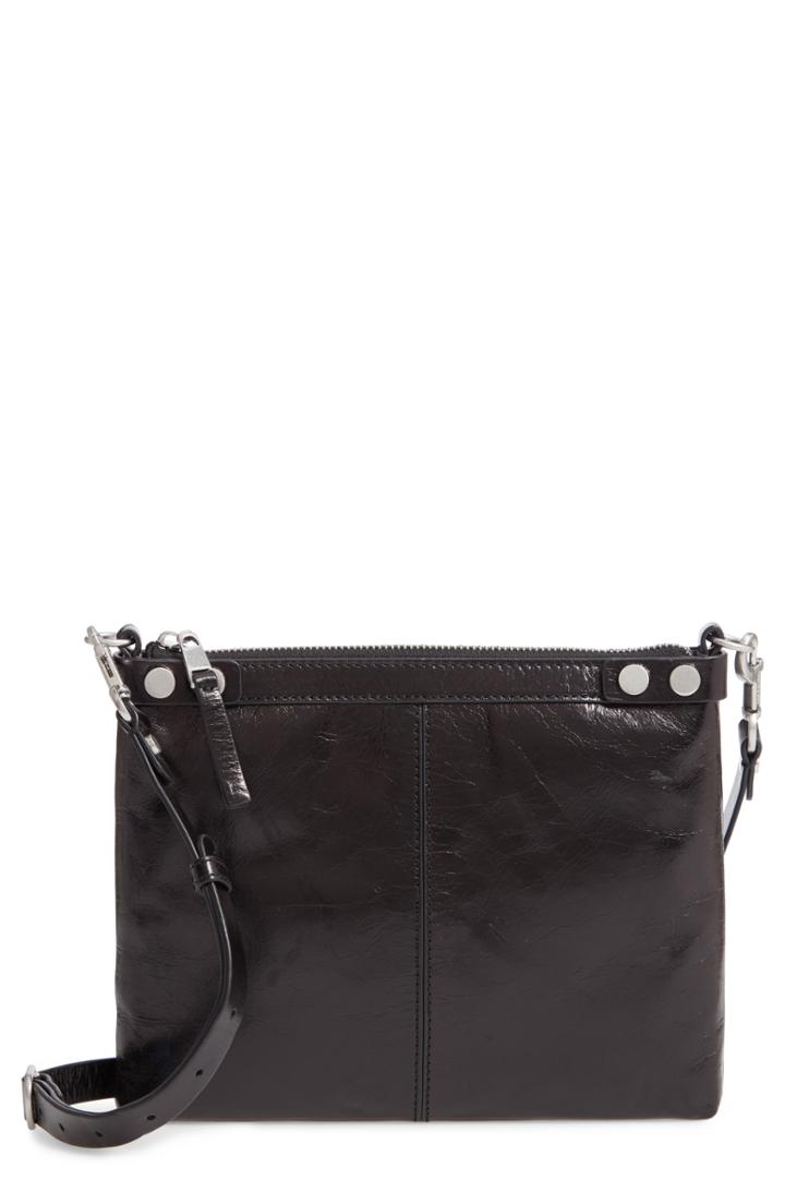 Treasure & Bond Sloane Glazed Leather Crossbody Bag - Black