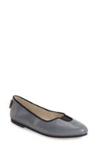 Women's French Sole 'sly' Almond Toe Flat .5 M - Grey