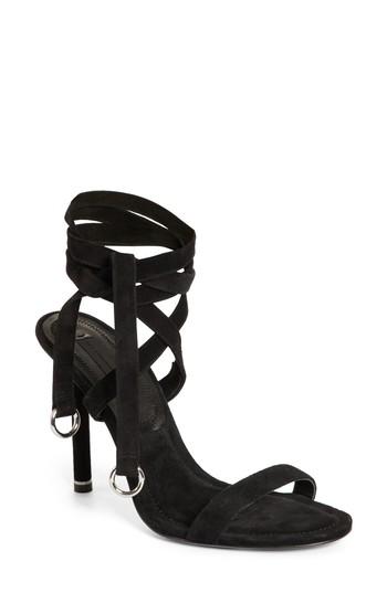 Women's Alexander Wang Evie Ankle Tie Sandal Us / 35eu - Black