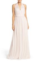 Women's Hayley Paige Occasions Ruched Waist Chiffon Halter Gown - Pink