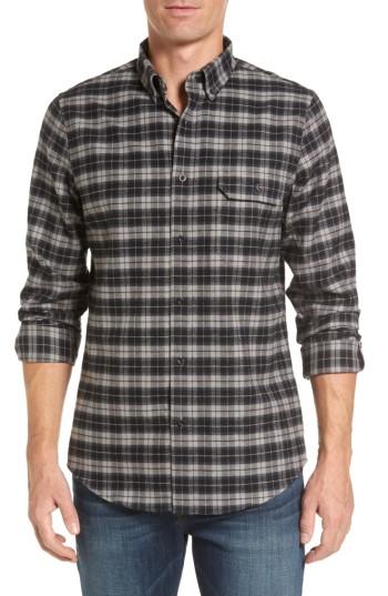 Men's Nordstrom Men's Shop Regular Fit Plaid Sport Shirt - Grey