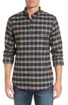 Men's Nordstrom Men's Shop Regular Fit Plaid Sport Shirt - Grey