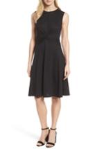 Women's Caslon Twist Front Knit Dress - Black