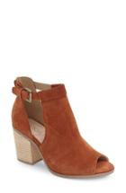 Women's Sole Society 'ferris' Open Toe Bootie M - Brown