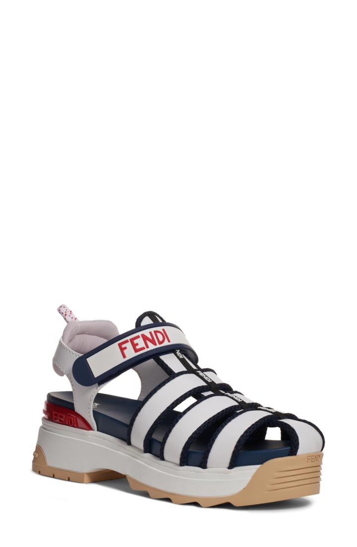 Women's Fendi T-rex Platform Sandal .5us / 39eu - White