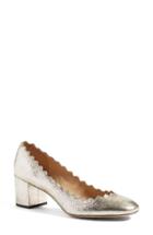 Women's Chloe 'lauren' Scalloped Pump .5us / 35.5eu - Metallic