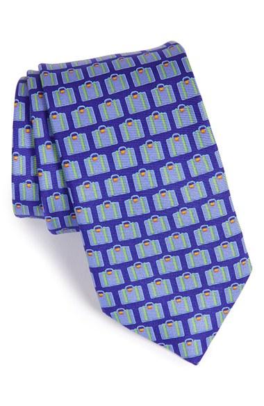 Men's Ted Baker London Print Silk Tie, Size - Purple