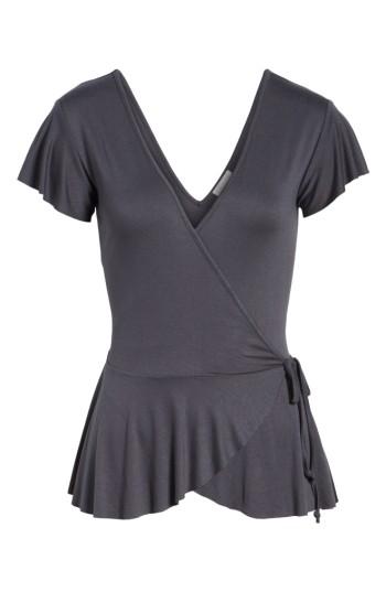 Women's Leith Ruffle Wrap Top - Blue
