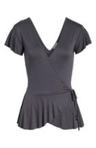 Women's Leith Ruffle Wrap Top - Blue