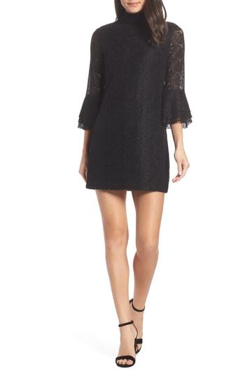 Women's Ali & Jay Swept Away Mock Neck Lace Shift - Black