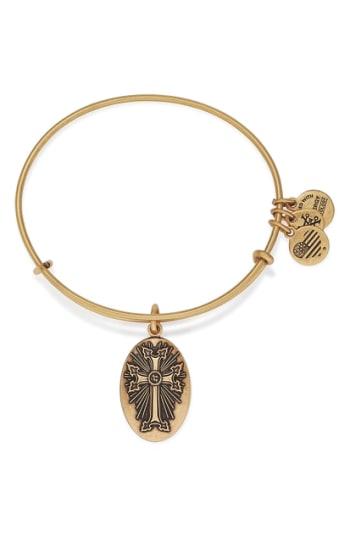 Women's Alex And Ani 'armenian Cross' Expandable Wire Bangle