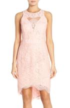 Women's Adelyn Rae Lace High/low Sheath Dress - Pink