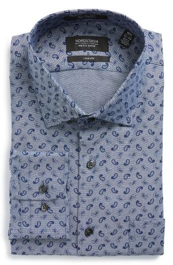 Men's Nordstrom Men's Shop Trim Fit Paisley Dress Shirt