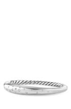 Women's David Yurman Pure Form Smooth Bracelet With Diamonds, 9.5mm