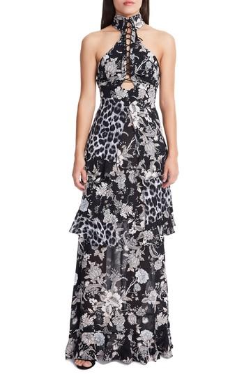 Women's Afrm Remington Choker Maxi Dress - Grey