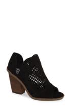 Women's Vince Camuto Fritzey Perforated Peep Toe Bootie M - Black