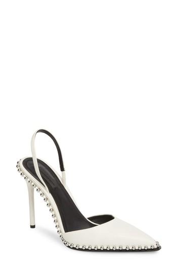 Women's Alexander Wang Rina Beaded Pump Us / 35eu - White