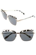 Women's Diff Rose 56mm Cat Eye Sunglasses - Black White/ Pink
