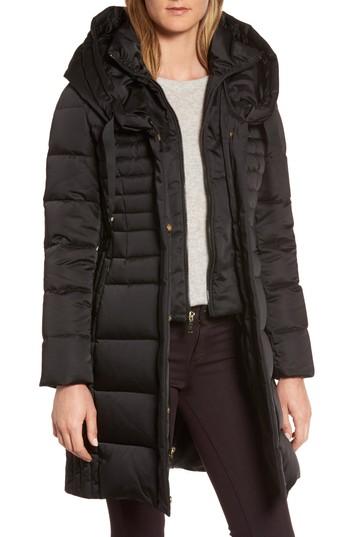 Women's Tahari Mia Down & Feather Fill Coat