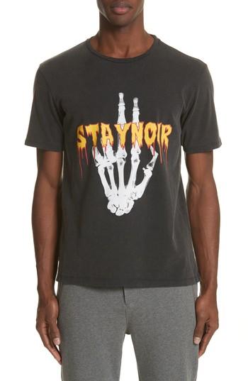 Men's The Kooples Skeleton Hand Graphic T-shirt - Black