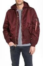 Men's Alpha Industries L-2b Natus Water Resistant Flight Jacket - Burgundy