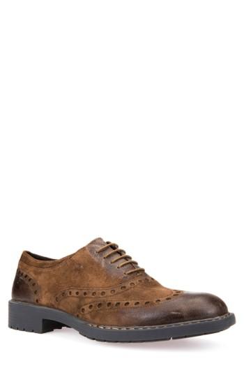 Men's Geox Kapsian Wingtip .5us / 41.5eu - Brown