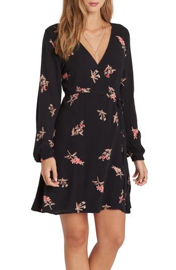 Women's Billabong Love Warrior Wrap Dress - Black